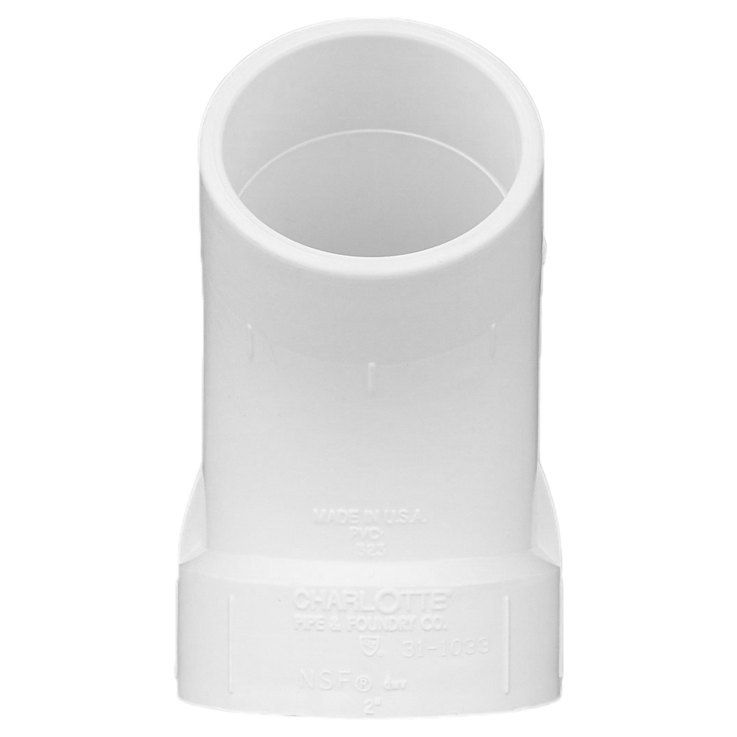 Jones Stephens PSL720 2" PVC 45° Street Elbow, SPG x H