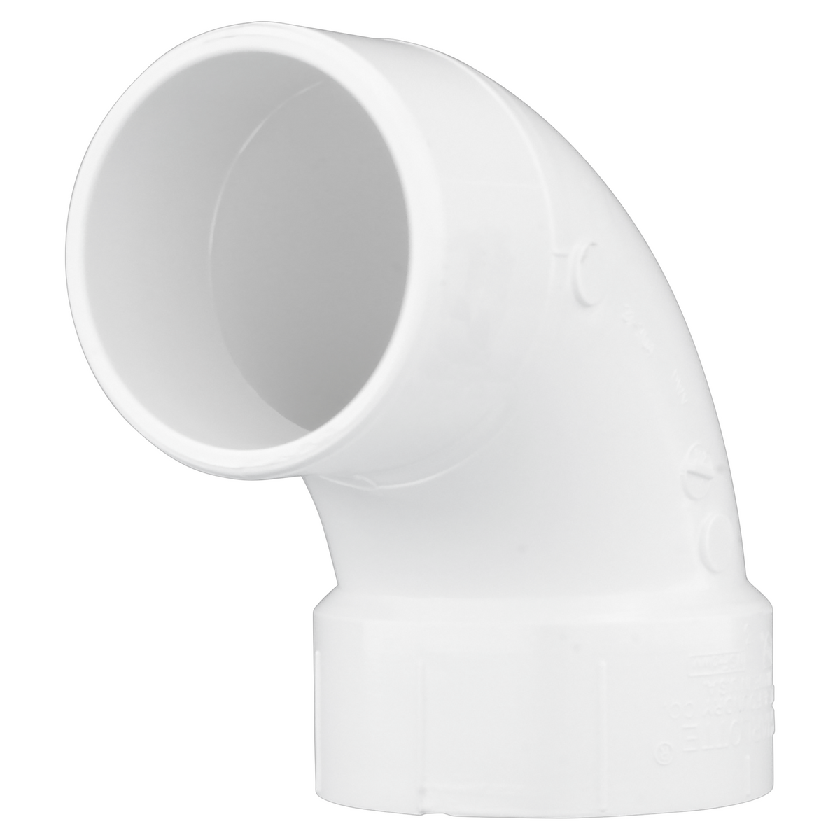 Jones Stephens PSL936 3" PVC 90° Street Elbow, SPG x H