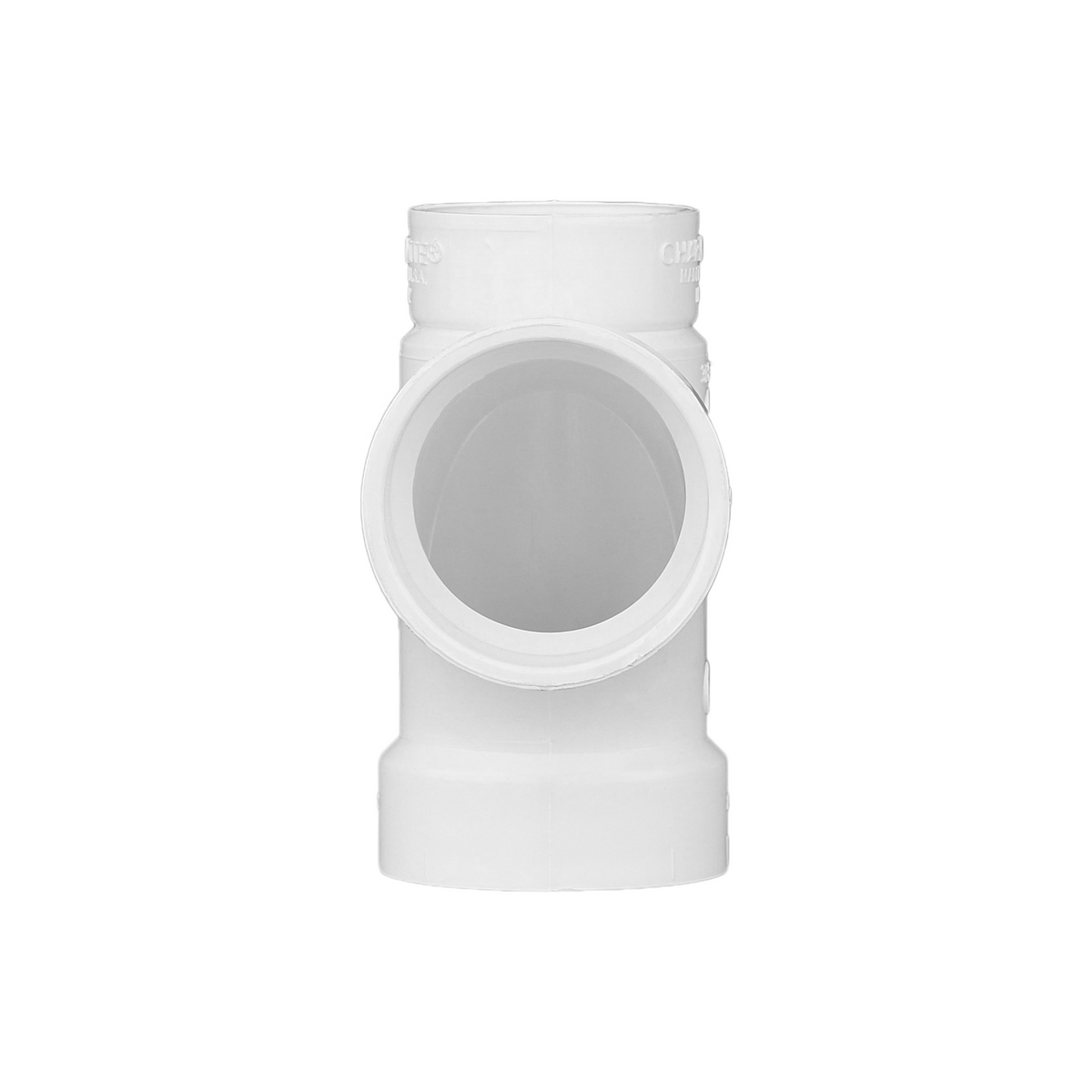Jones Stephens PST122 2" x 1-1/2" x 2" PVC Sanitary Reducing Tee, SPG x H