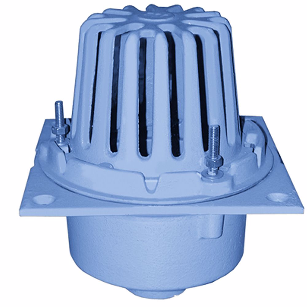 Jones Stephens R19206 6" Code Blue No-Hub Roof Drain with Square Pan