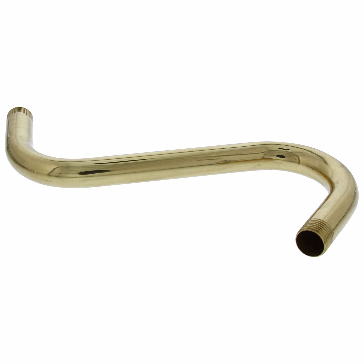 Jones Stephens S01036 Polished Brass S-Shaped Shower Arm with 8" Rise