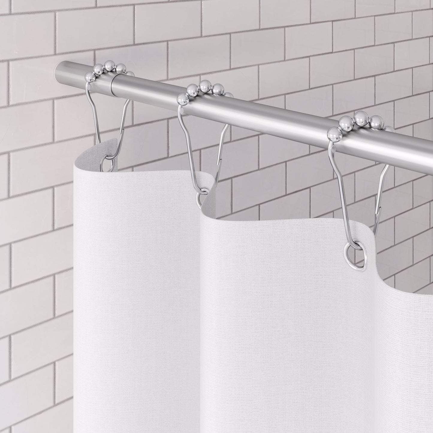 Jones Stephens S02069 58"-61" Adjustable Aluminum Shower Rod, Carton of 10
