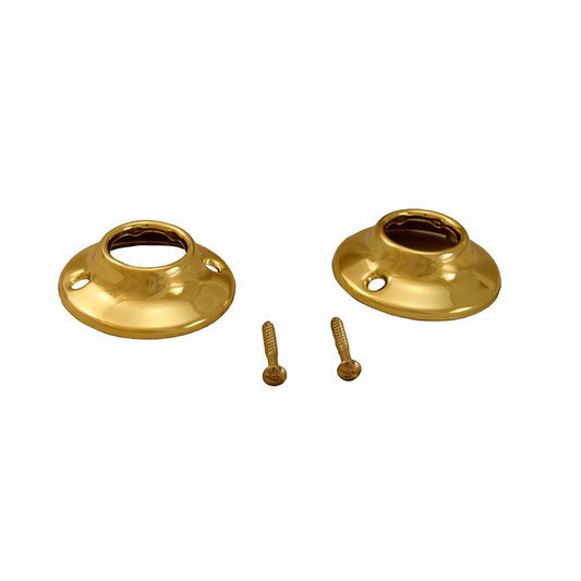 Jones Stephens S03152 Polished Brass Shower Rod Flange with Set Screws