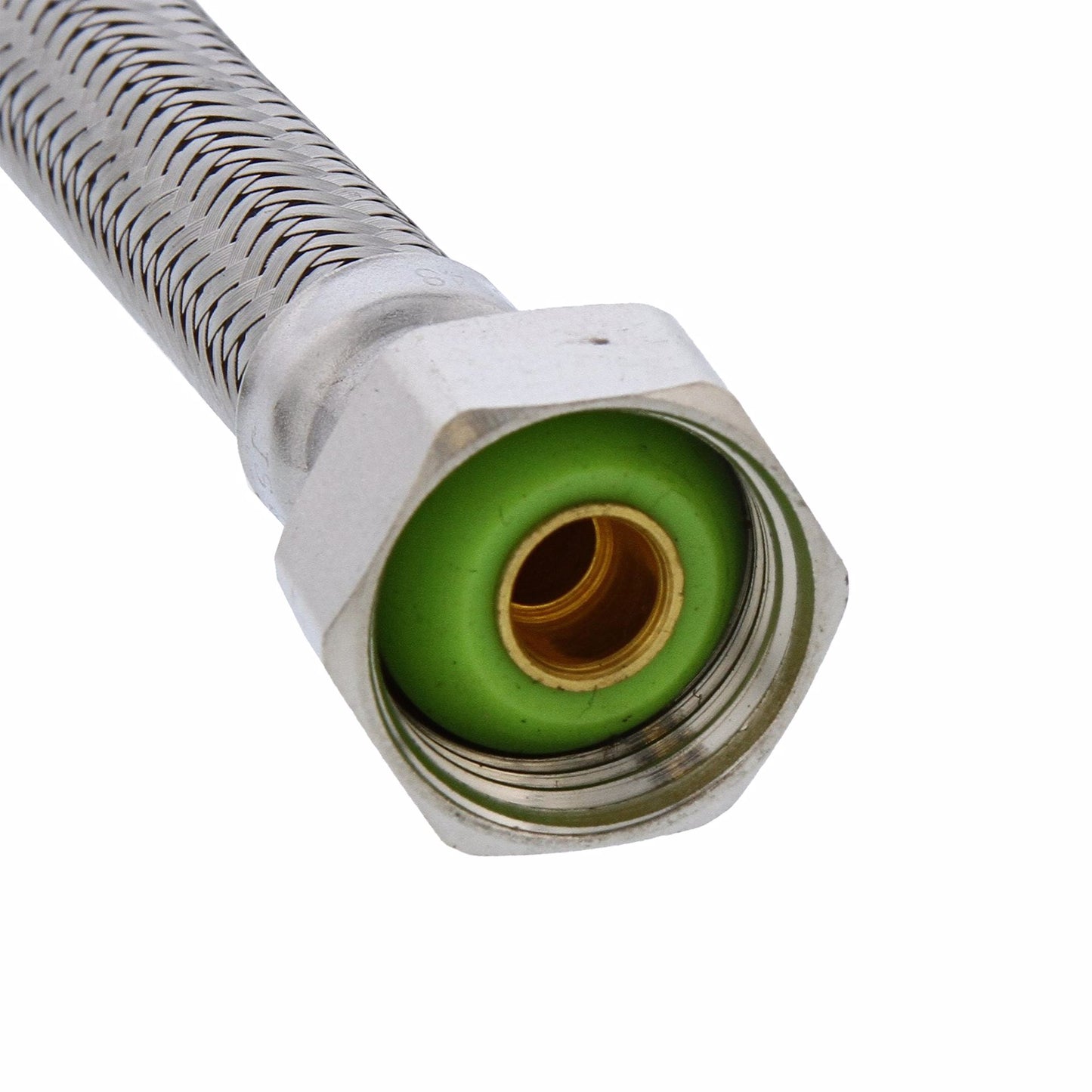 Jones Stephens S04200 3/8" Compression x 1/2" FIP x 9” Braided Stainless Steel Faucet Connector