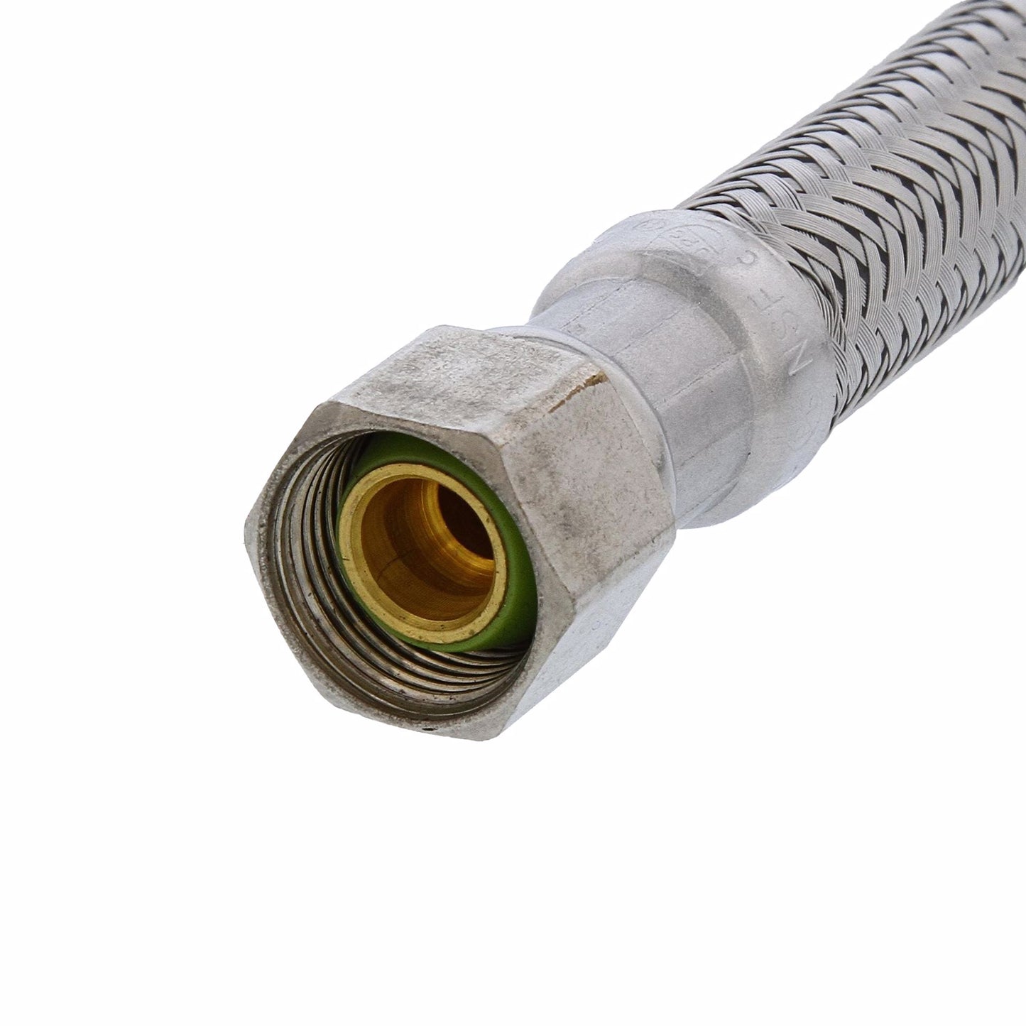 Jones Stephens S04200 3/8" Compression x 1/2" FIP x 9” Braided Stainless Steel Faucet Connector