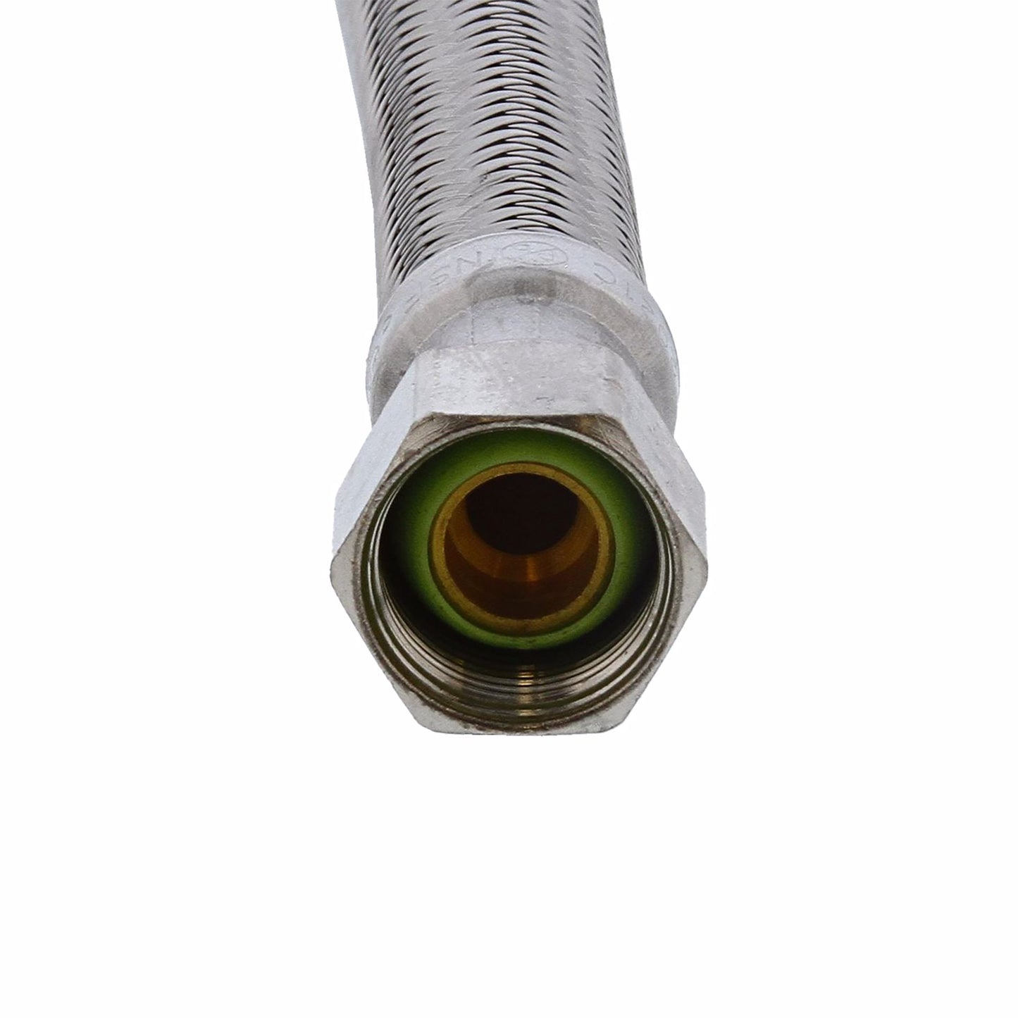 Jones Stephens S04201 3/8" Compression x 1/2" FIP x 12” Braided Stainless Steel Faucet Connector