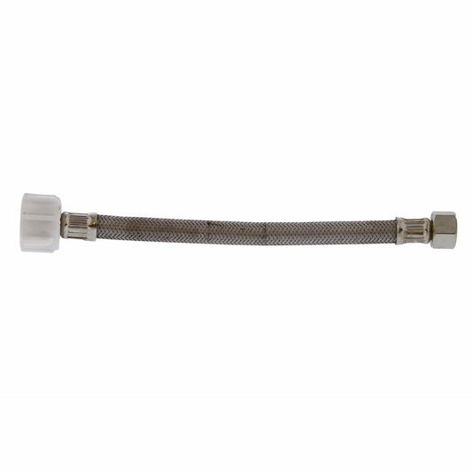 Jones Stephens S04220 1/2" Compression x 7/8" BC x 9” Braided Stainless Steel Toilet Connector