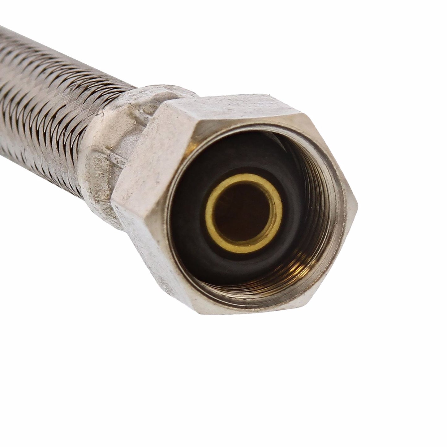 Jones Stephens S04220 1/2" Compression x 7/8" BC x 9” Braided Stainless Steel Toilet Connector