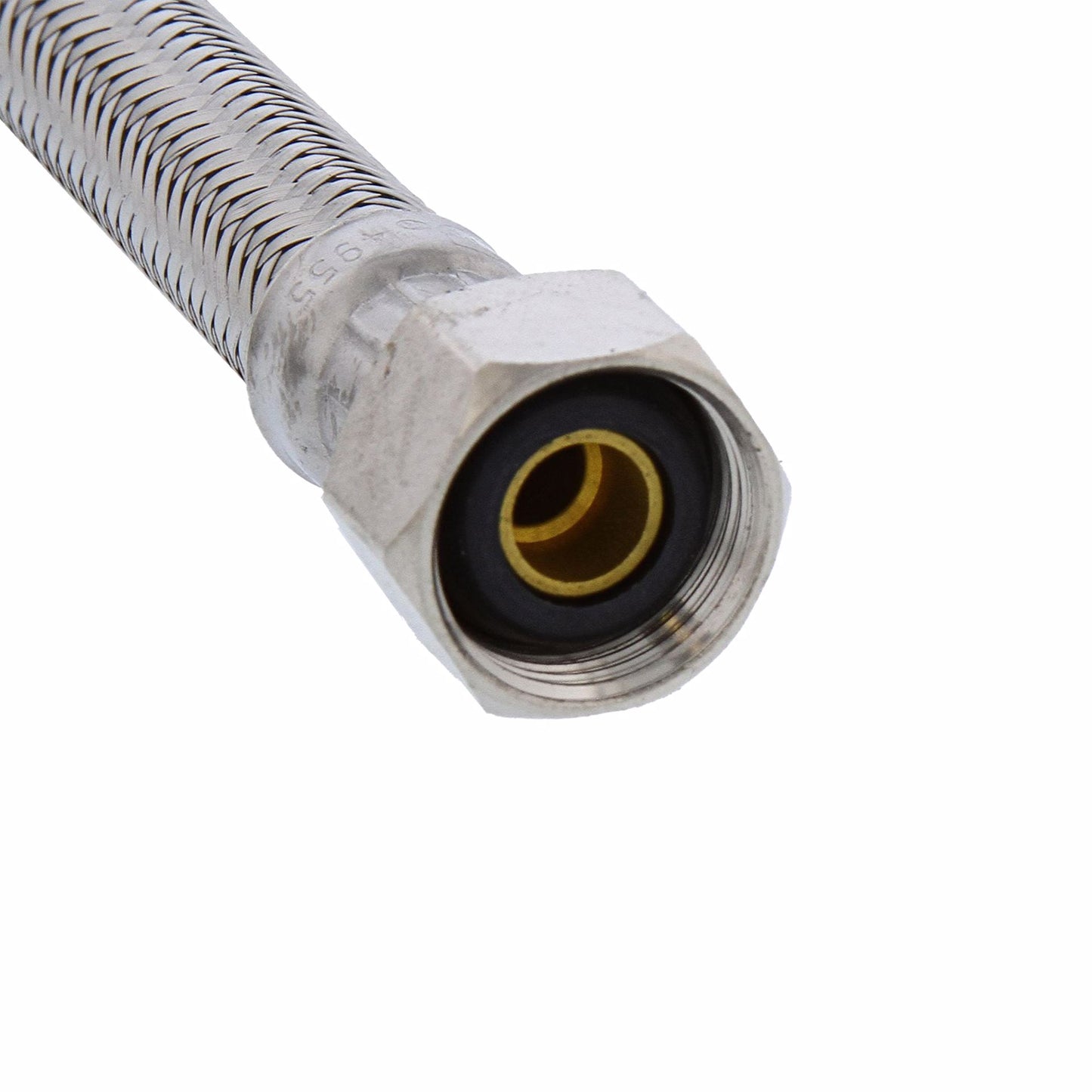 Jones Stephens S04222 1/2" Compression x 7/8" BC x 16” Braided Stainless Steel Toilet Connector