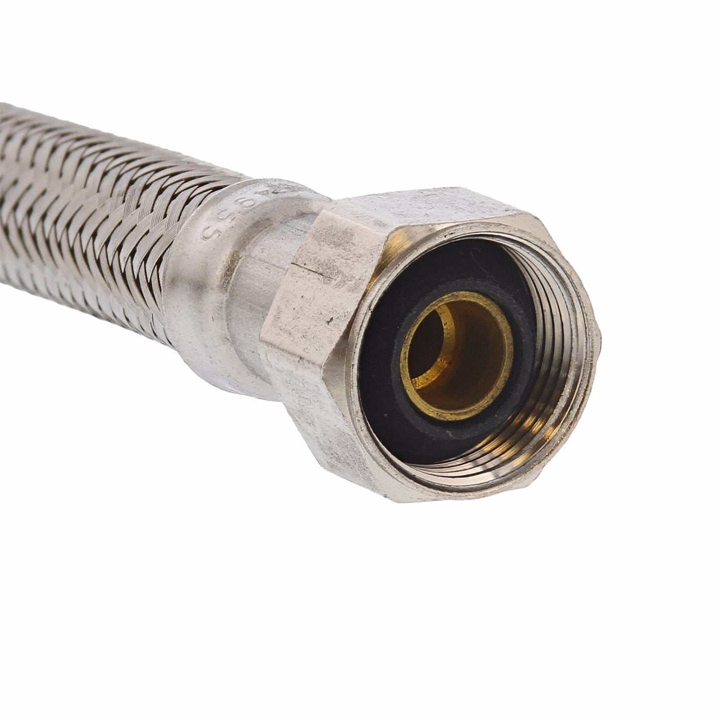 Jones Stephens S04223 1/2" Compression x 7/8" BC x 20” Braided Stainless Steel Toilet Connector