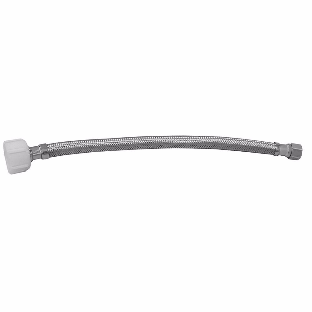 Jones Stephens S04225 1/2" FIP x 7/8" BC x 12” Braided Stainless Steel Toilet Connector