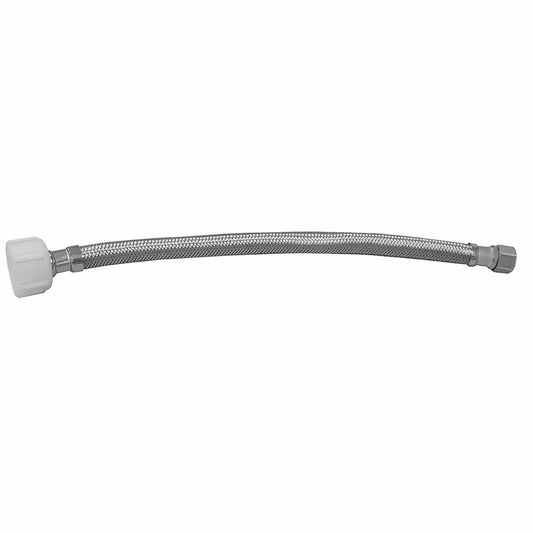 Jones Stephens S04225 1/2" FIP x 7/8" BC x 12” Braided Stainless Steel Toilet Connector