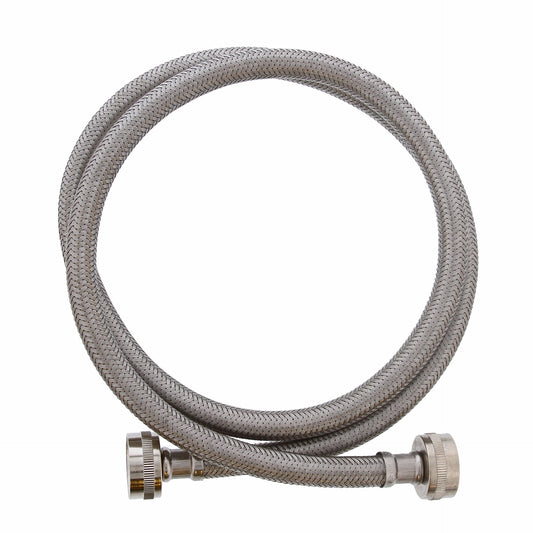 Jones Stephens S04227 3/4" FEM Hose x 3/4" FEM Hose x 48” Braided Stainless Steel Washing Machine Connector