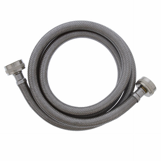 Jones Stephens S04228 3/4" FEM Hose x 3/4" FEM Hose x 60” Braided Stainless Steel Washing Machine Connector