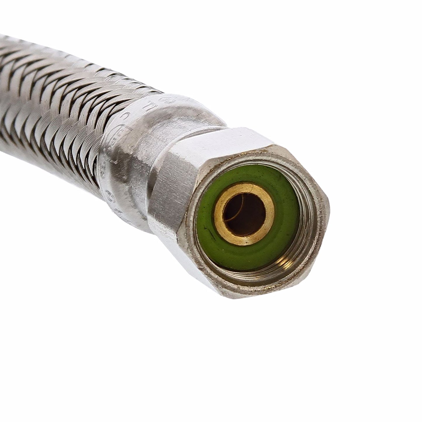 Jones Stephens S04231 1/4" Compression x 1/4" Compression x 60” Braided Stainless Steel Ice Maker Connector