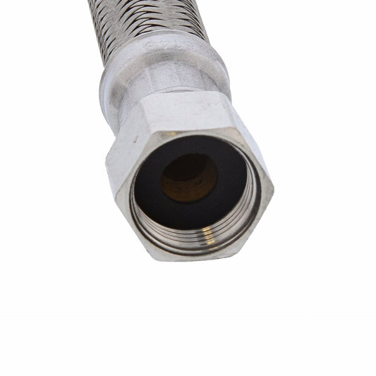 Jones Stephens S04246 3/8" Flare x 3/8" Compression x 12” Braided Stainless Steel Texas Style Faucet Connector