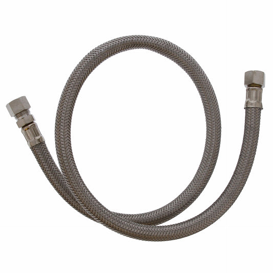Jones Stephens S04249 3/8" Flare x 3/8" Compression x 30” Braided Stainless Steel Texas Style Faucet Connector