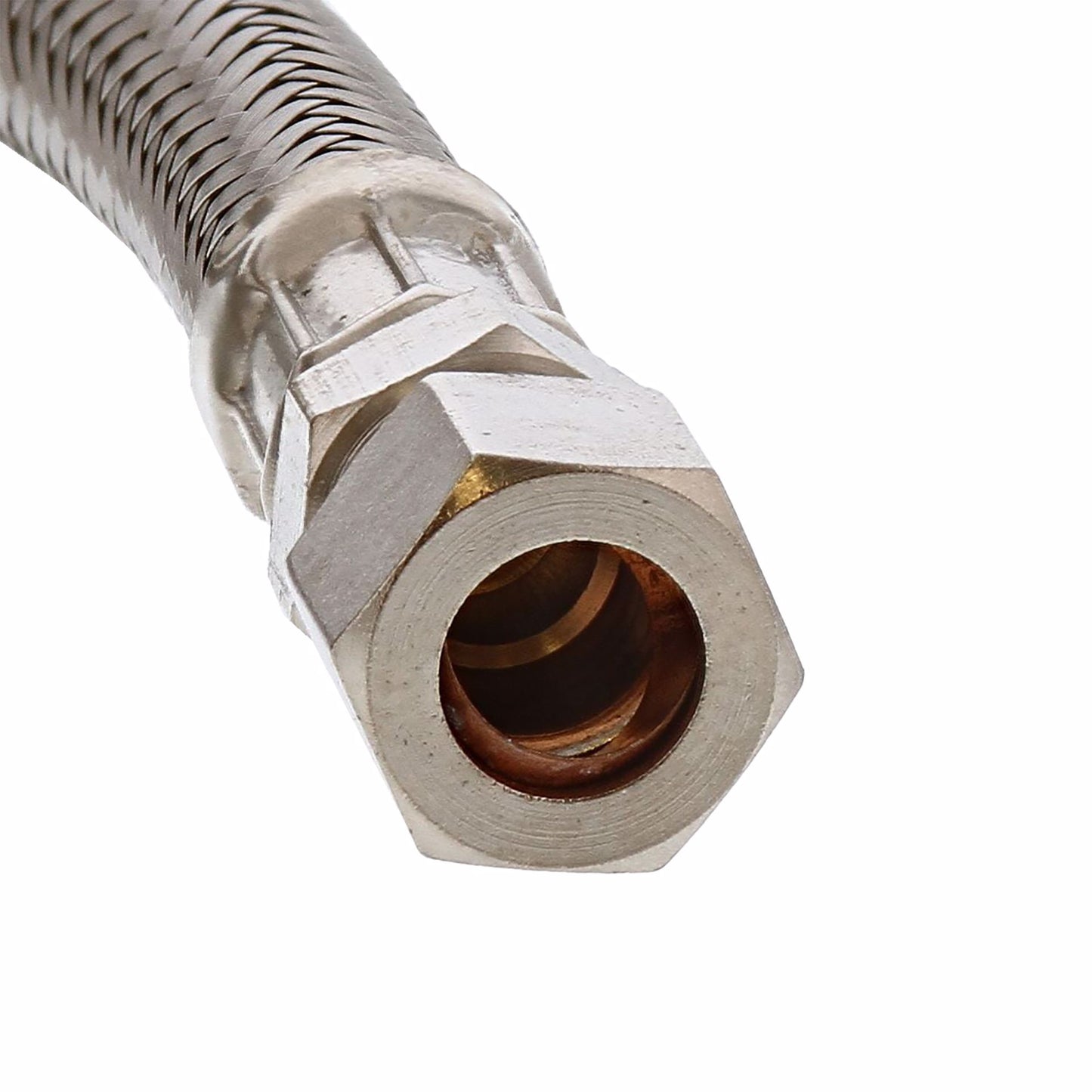 Jones Stephens S04249 3/8" Flare x 3/8" Compression x 30” Braided Stainless Steel Texas Style Faucet Connector