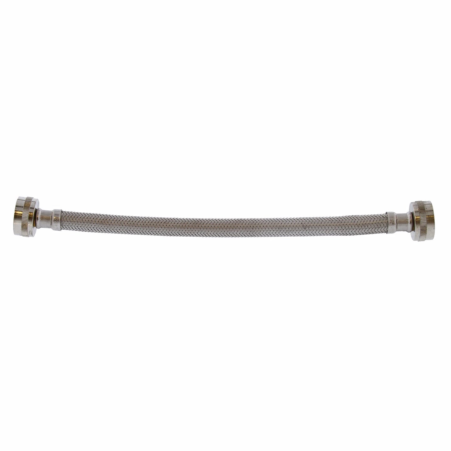 Jones Stephens S04261 3/4" FEM Hose x 3/4" FEM Hose x 12” Braided Stainless Steel Washing Machine Connector