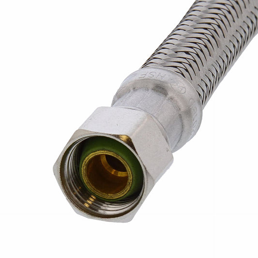 Jones Stephens S04270 3/8" Compression x 3/8” Compression x 20” Braided Stainless Steel Dishwasher Connector
