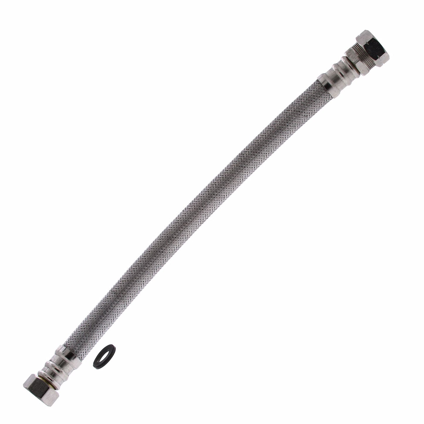 Jones Stephens S04354 3/4" FIP x 3/4" COMP x 18" Braided Stainless Steel Water Heater Connector