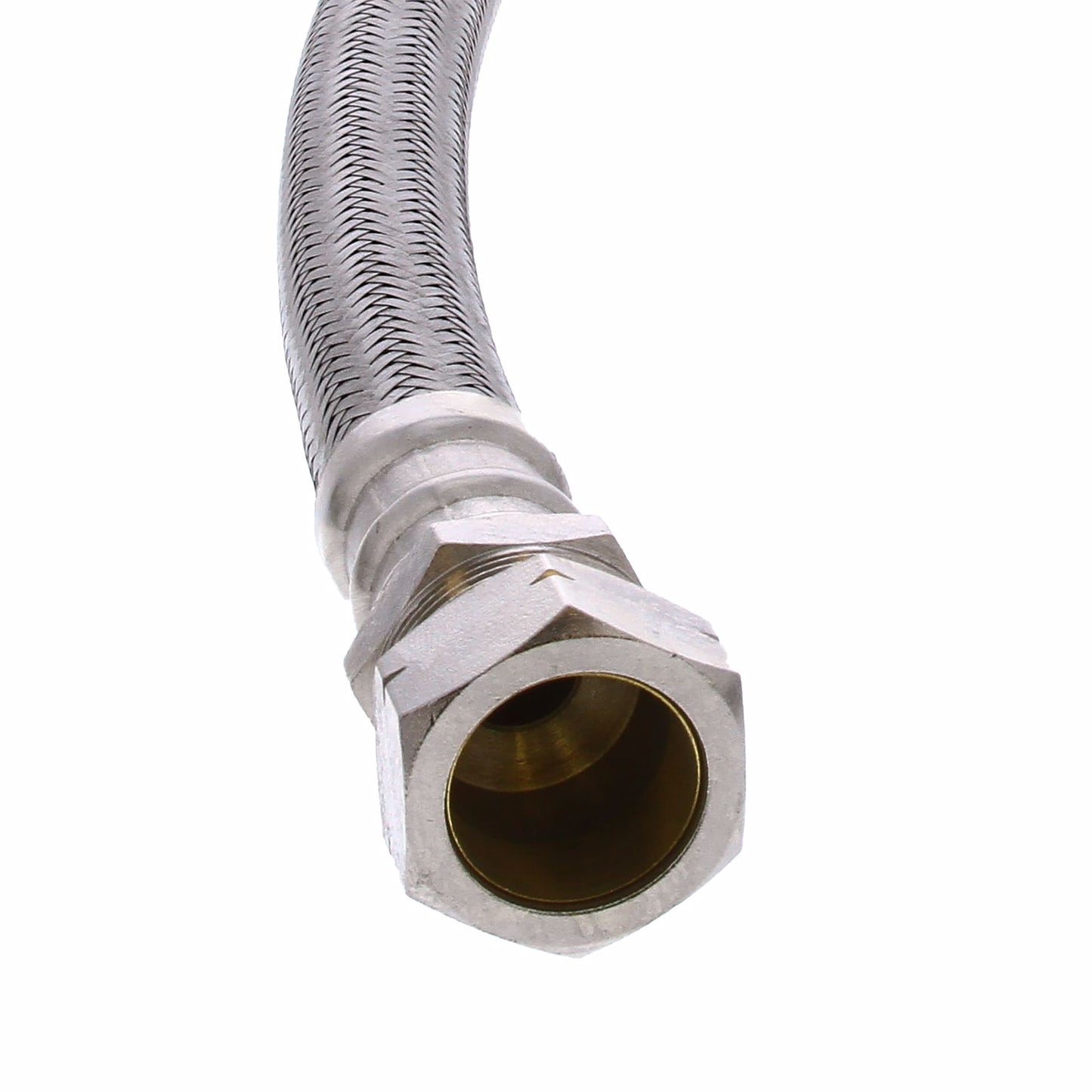 Jones Stephens S04354 3/4" FIP x 3/4" COMP x 18" Braided Stainless Steel Water Heater Connector