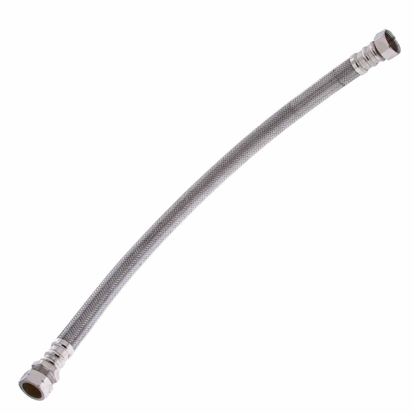 Jones Stephens S04355 3/4" FIP x 3/4" COMP x 24" Braided Stainless Steel Water Heater Connector
