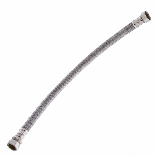 Jones Stephens S04355 3/4" FIP x 3/4" COMP x 24" Braided Stainless Steel Water Heater Connector
