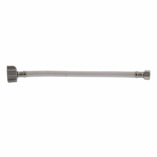 Jones Stephens S04419 1/2" Compression x 7/8" BC x 12” Flexible Vinyl Toilet Connector