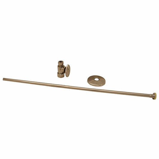 Jones Stephens S1038PS Polished Stainless 3/8" x 20" Closet Supply and 3/8" x 5/8" Straight Stop Kit
