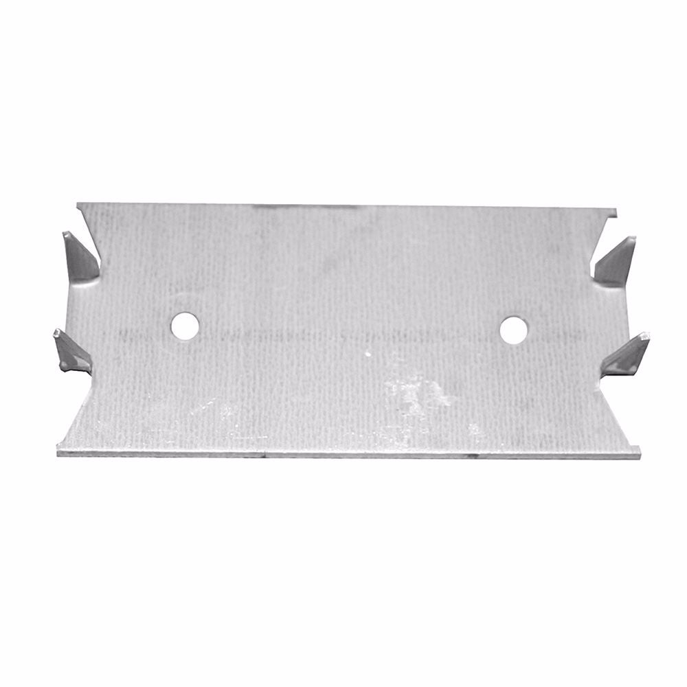 Jones Stephens S180032 1-1/2" x 3" Self-Nailing Stud Guard with 2 Holes Centered, 18 Gauge, Carton of 200
