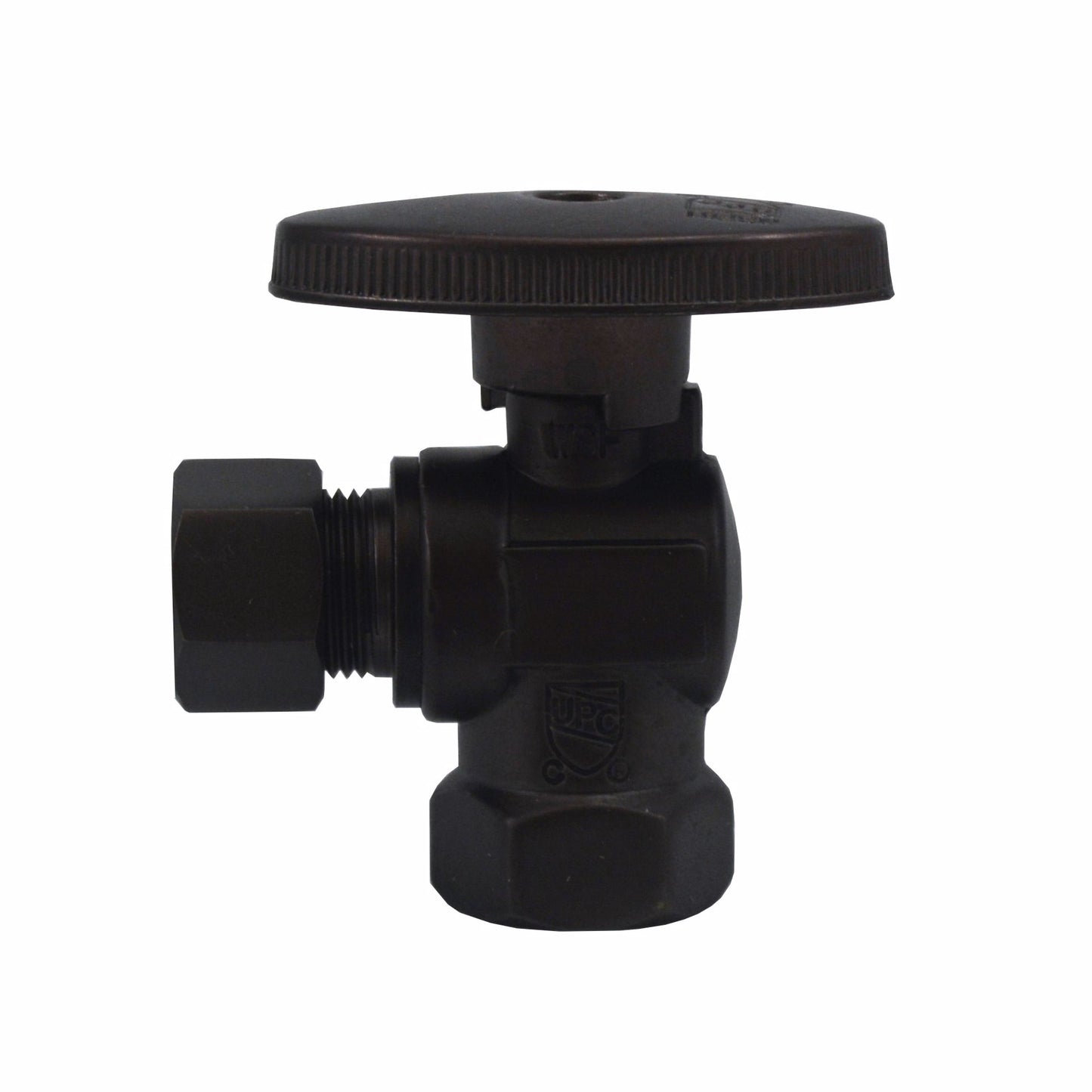 Jones Stephens S4212RB 3/8" FIP x 3/8" OD Comp Quarter-Turn Angle Supply Stop Valve, Oil Rubbed Bronze