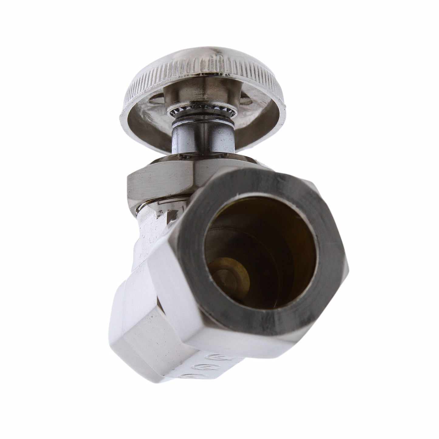 Jones Stephens S4312BN 5/8" Comp x 3/8" Comp Multi-Turn Straight Supply Stop Valve, Brushed Nickel