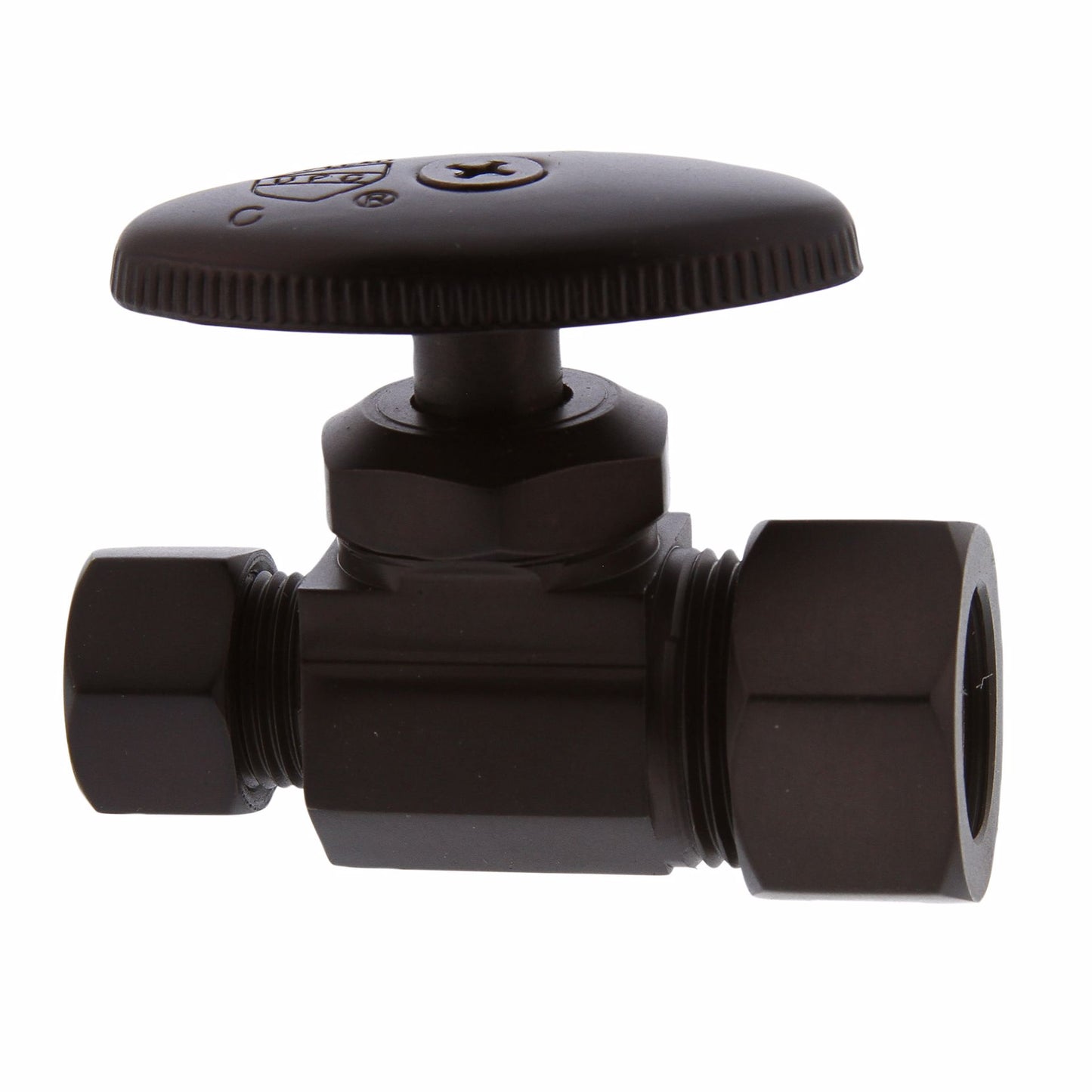 Jones Stephens S4312RB 5/8" Comp x 3/8" Comp Multi-Turn Straight Supply Stop Valve, Oil Rubbed Bronze
