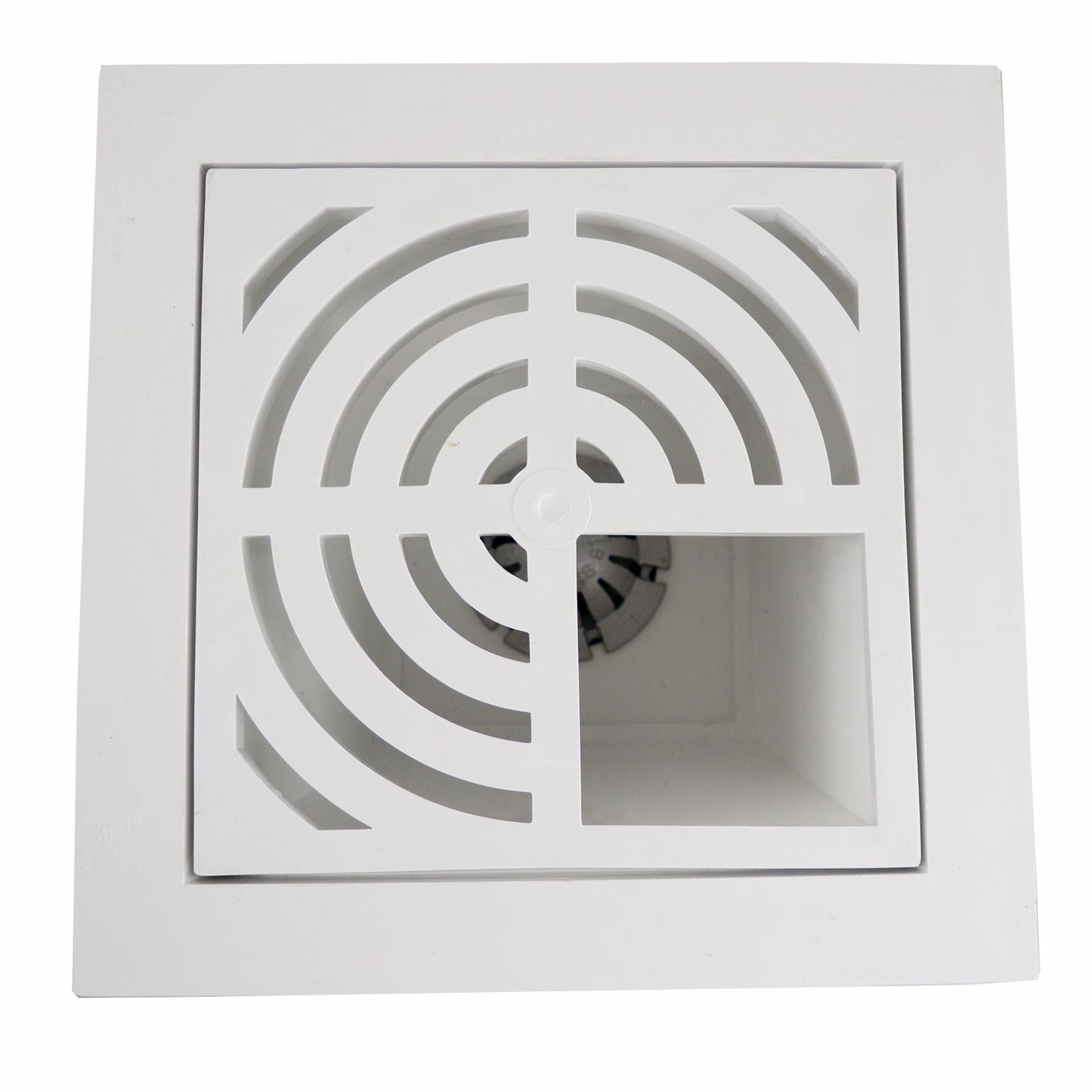 Jones Stephens S49054 4" PVC Hub Fit Floor Sink with 3/4 Top Grate and Dome Bottom Grate