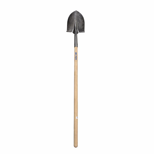 Jones Stephens S49421 Premium Grade Wood Handle Shovel, Long Handle, Round Point, AMES #BMTLR
