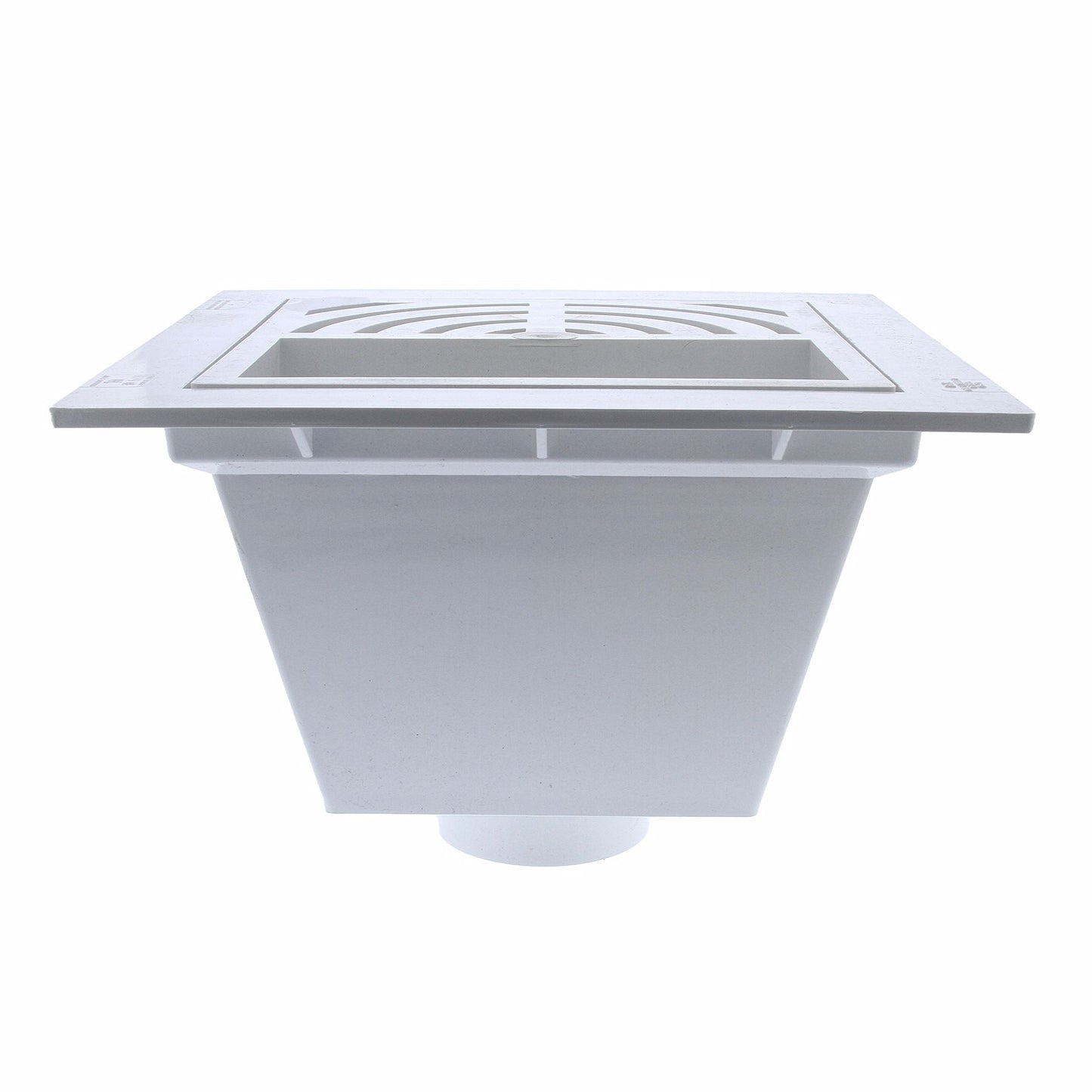 Jones Stephens S59044 4" PVC Pipe Fit Floor Sink with 1/2 Top Grate and Dome Bottom Grate