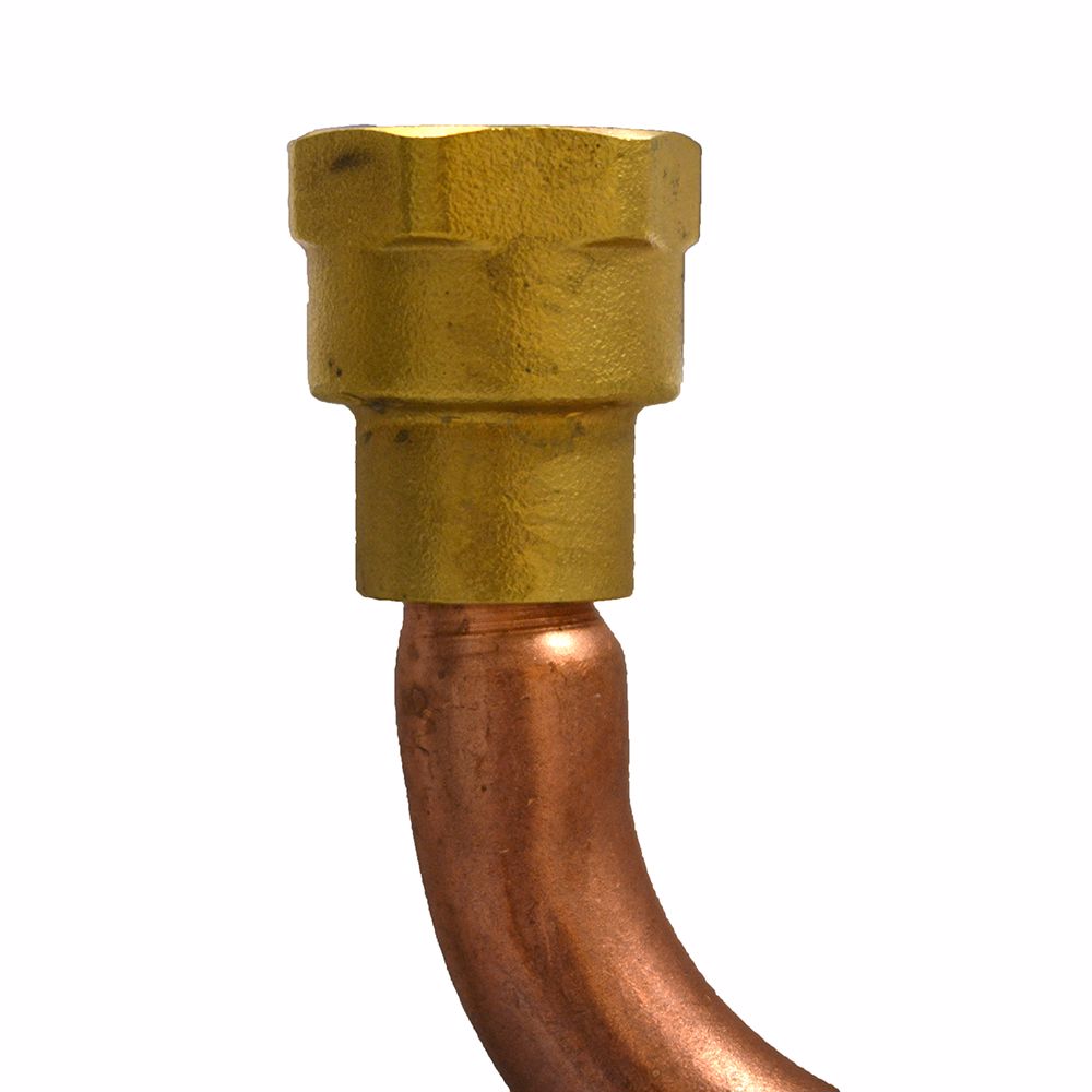 Jones Stephens S71013 ½ F1960 PEX x ½ FPT Swivel Tub/Shower Valve Connector, 6"