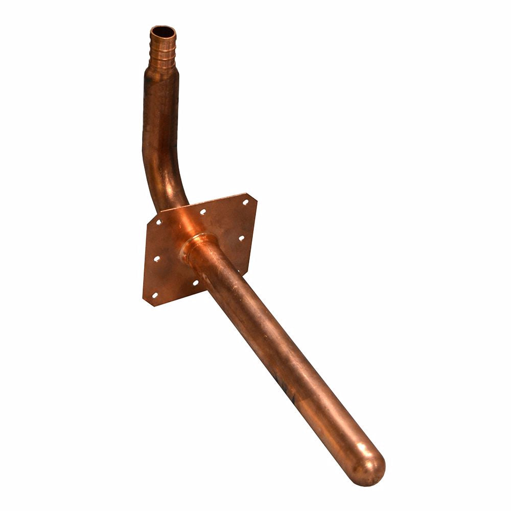 Jones Stephens S72011 ½ F1807 PEX Stub Out Elbow with Square Mounting Flange, 3-1/2" x 8"