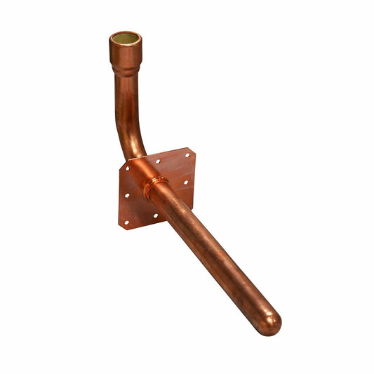 Jones Stephens S73005 ½ CPVC Socket Stub Out Elbow with Square Mounting Flange, 3-1/2" x 8"