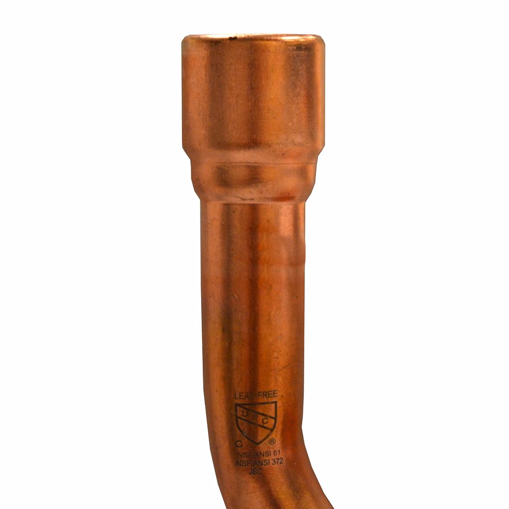 Jones Stephens S73005 ½ CPVC Socket Stub Out Elbow with Square Mounting Flange, 3-1/2" x 8"