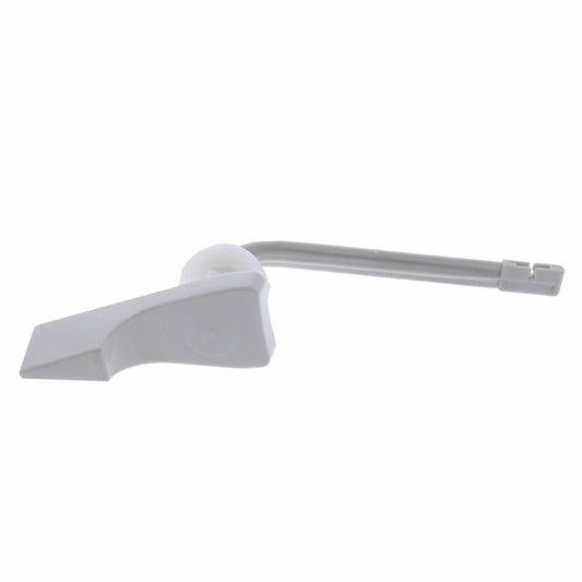 Jones Stephens T01032 White Decorative Tank Trip Lever for American Standard® 4" ABS Plastic Arm, Spud and Nut for Beaded Chain