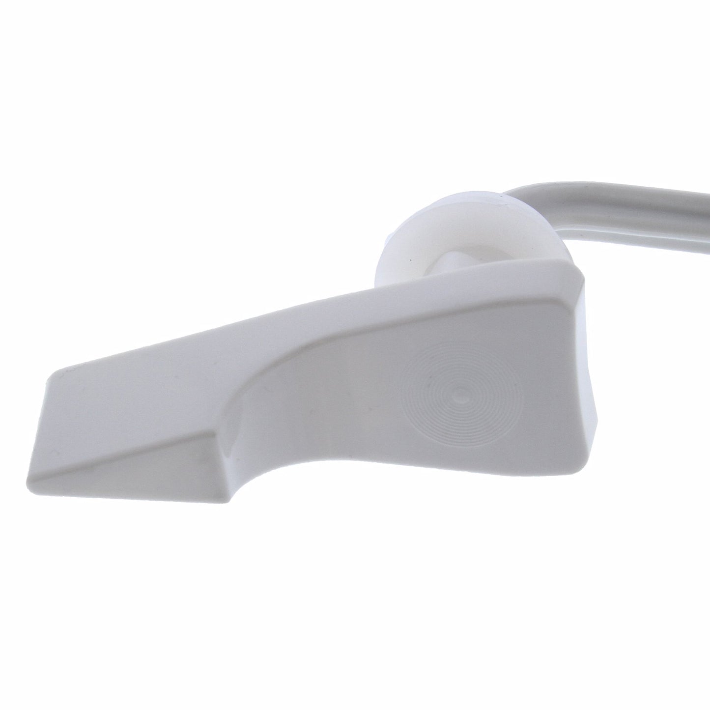 Jones Stephens T01032 White Decorative Tank Trip Lever for American Standard® 4" ABS Plastic Arm, Spud and Nut for Beaded Chain