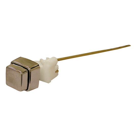 Jones Stephens T01070 Chrome Plated ABS Fit-All Tank Trip Lever 8" Side Mount Push Button with Brass Arm and Plastic Spud and Nut