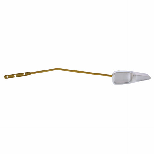 Jones Stephens T01072L Chrome Plated Tank Trip Lever fits Mansfield® with 10" Bent Brass Arm and Plastic Spud and Nut