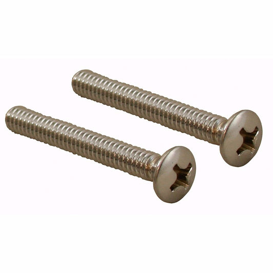 Jones Stephens T0521BS Brushed Stainless Overflow Plate Screws