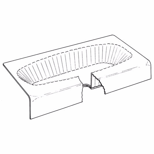 Jones Stephens T10014 14" x 60" x 30" Bathtub Protector for Steel Tubs, Carton of 35
