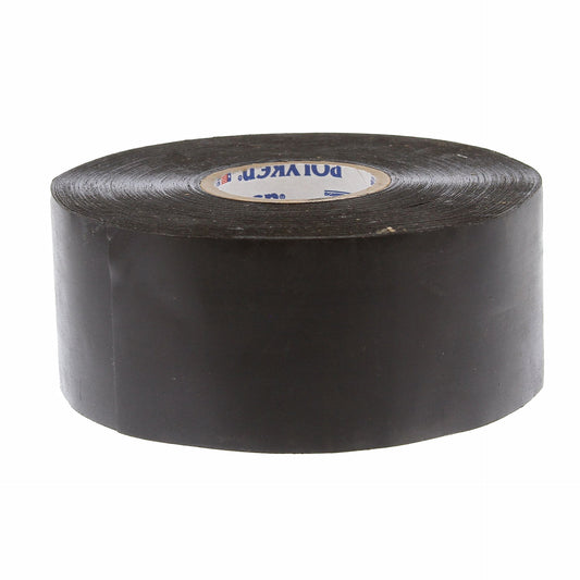Jones Stephens T17002 2" x 100' Black Pipe Wrap Tape, 12 mil, Carton of 24