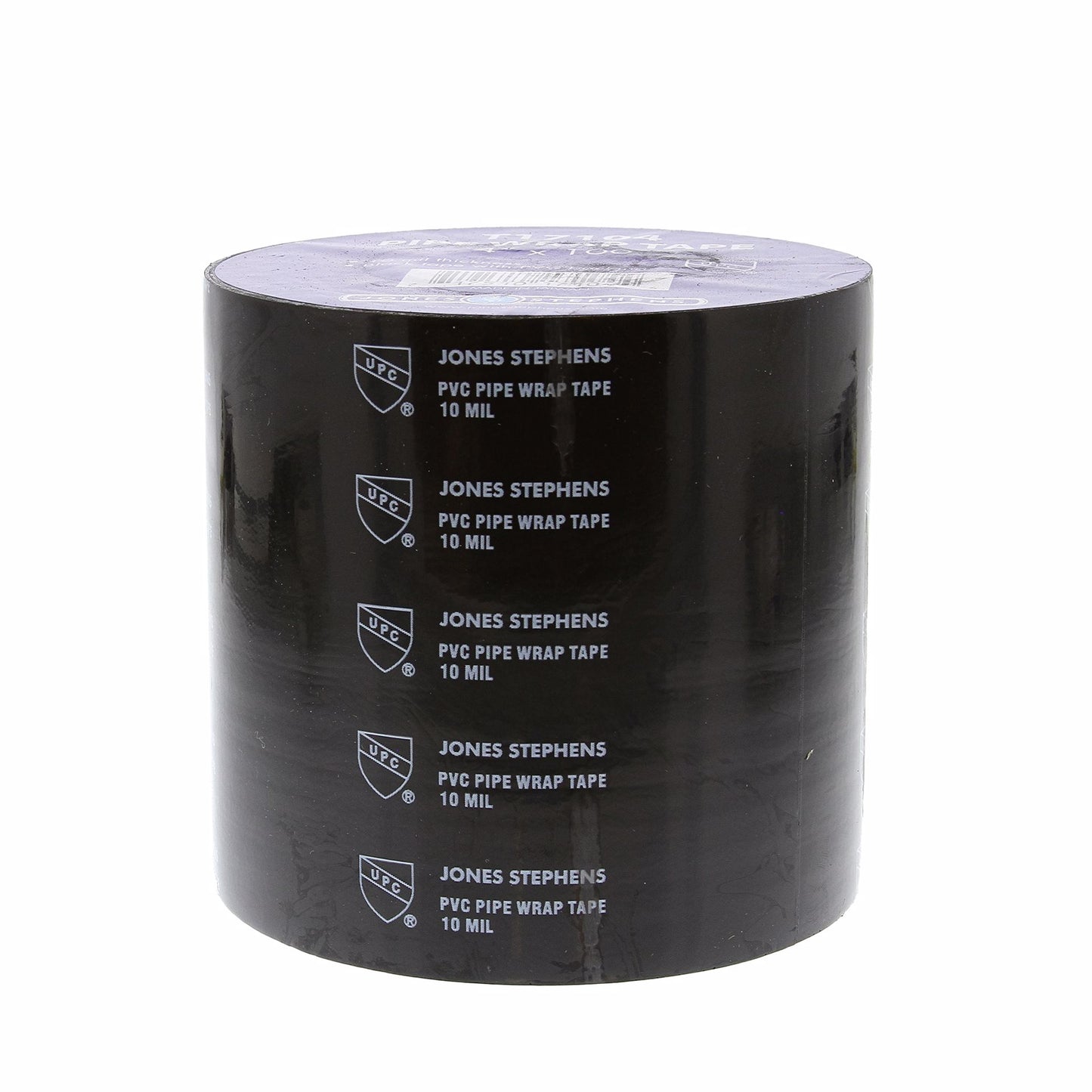 Jones Stephens T17104 4" x 100' Black Pipe Wrap Tape, 10 mil, Carton of 12