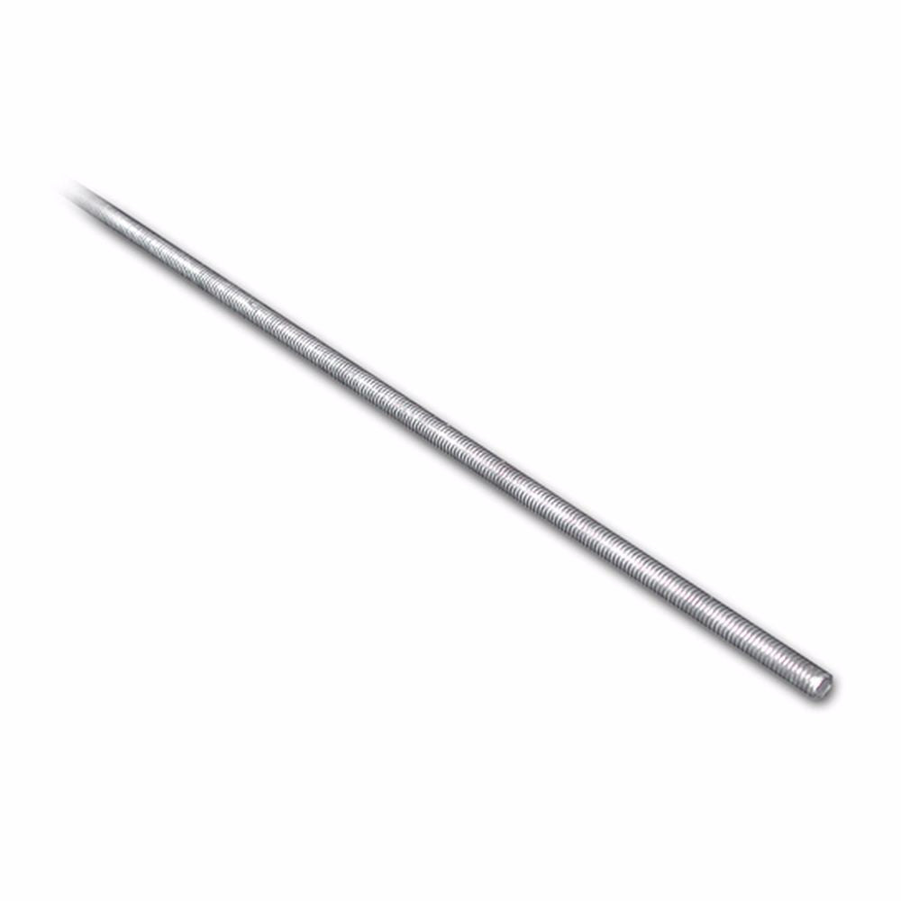 Jones Stephens T38106 3/8" x 6' Galvanized Threaded Steel Rod, Zinc Finish, Carton of 25